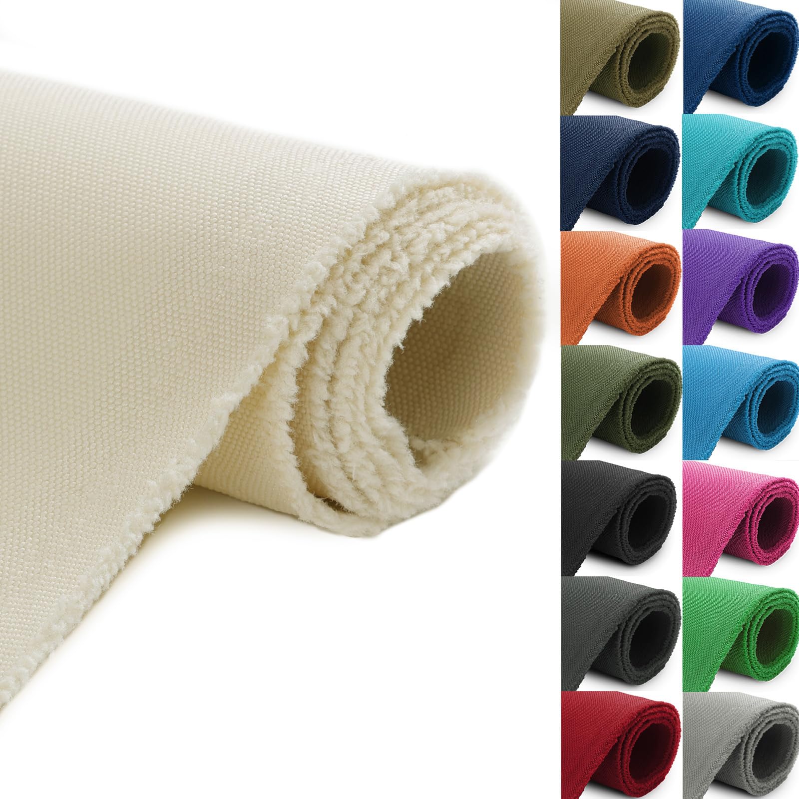 Konelia Wasserdichter Canvas-Stoff, 147,3 cm breit, 1200 D, Outdoor-Polsterstoff, Cordura-Polyestergewebe, wasserabweisend, Nähstoff für Stuhl, Terrasse, Kissen, Geldbörse, Tragetasche, Innenbereich,
