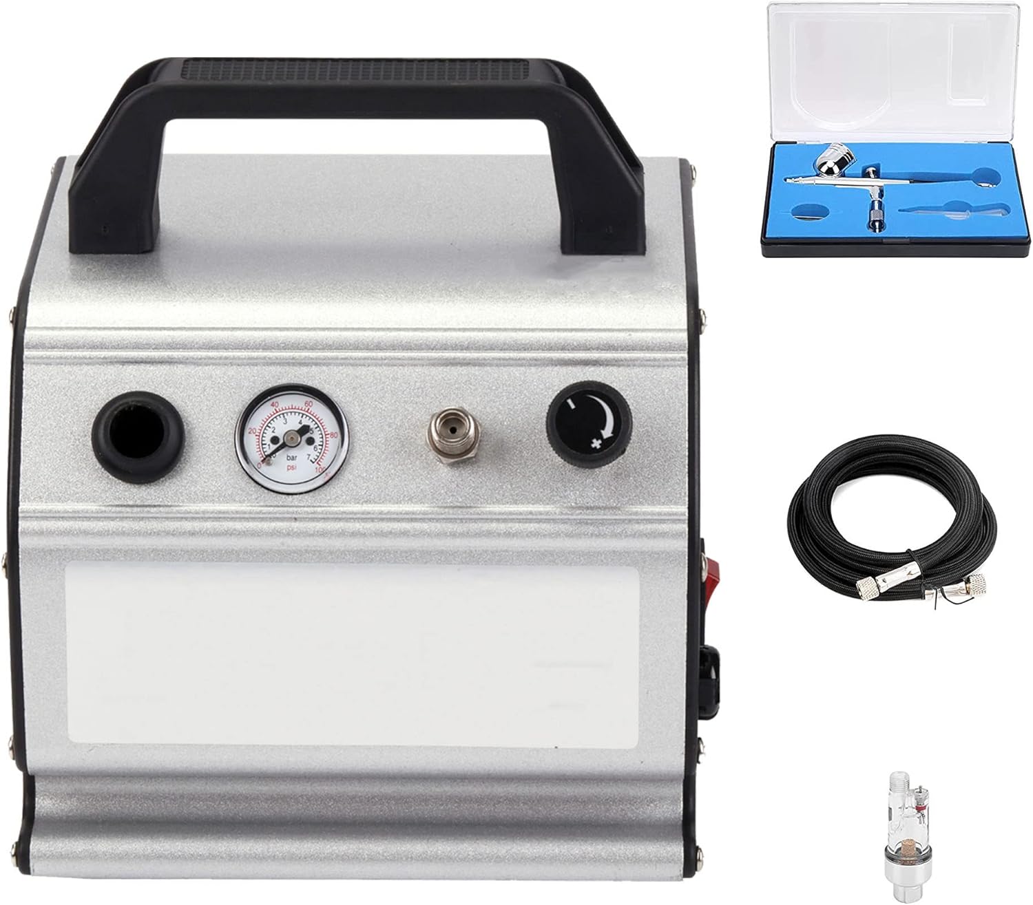 Upgraded Airbrush Kit, Nail Coloring Spray Gun Tattoo Inkjet Model Coloring Beauty Nail Painting Equipment Portable Mini Spray Gun Set with Compressor for Cake Decor Makeup Nail Art Model