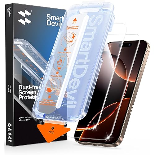 SMARTDEVIL 2 Pack for iPhone 16 Pro Max Screen Protector