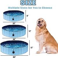 Vista 6 de Lingtoolator ldable - Piscina plegable para mascotas, piscina para mascotas, piscina infantil para perros y gatos