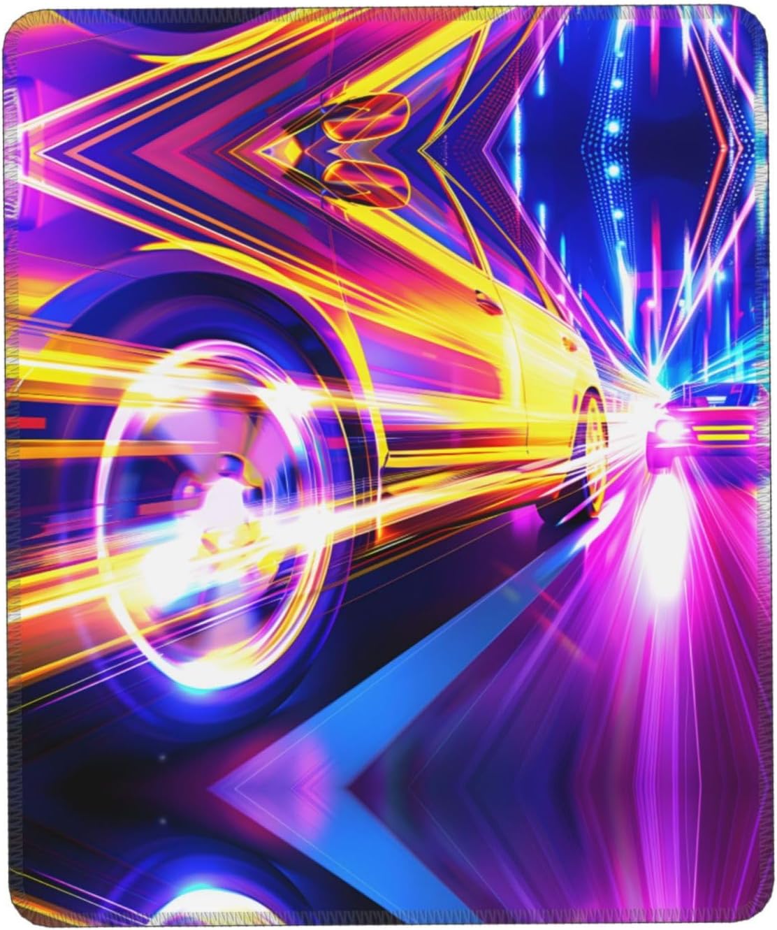 PHAYAH Racing Speed Pattern Mouse Pads, Portable Wireless Mouse Pad, Non-Slip Rubber Base Laptop Mousepad Smooth Surface for Office & Travel 7.9 X 9.5 in