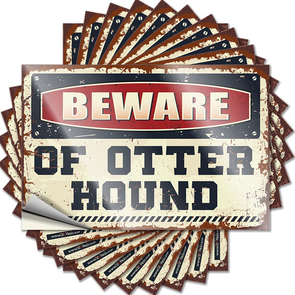 Beware of Otter Hound Small Bath Sets - Saying Garage Removable Vinyl Decal(12X18CM)