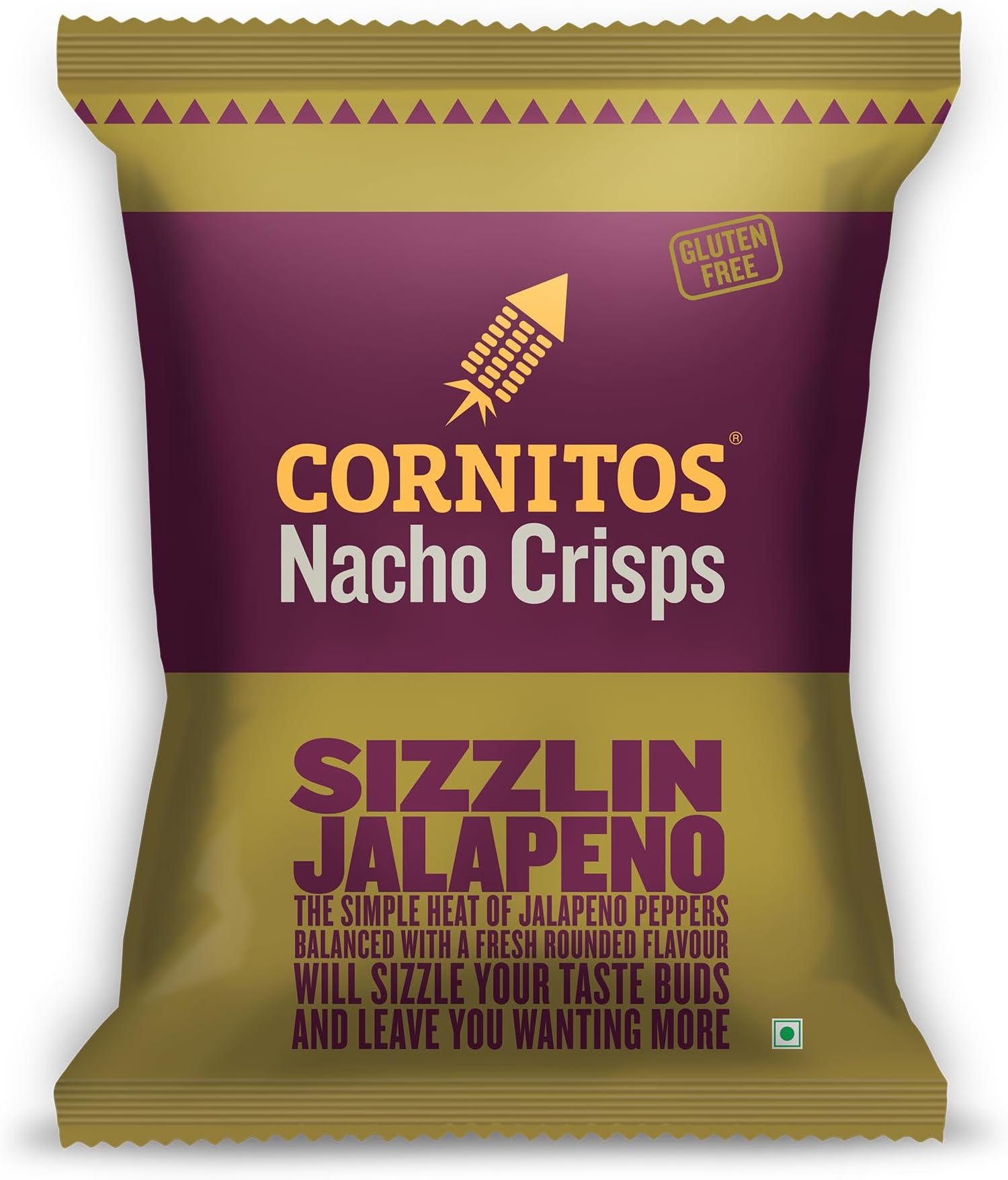 Cornitos Nacho Crisps Sizzling Jalapeno, 150 Grams
