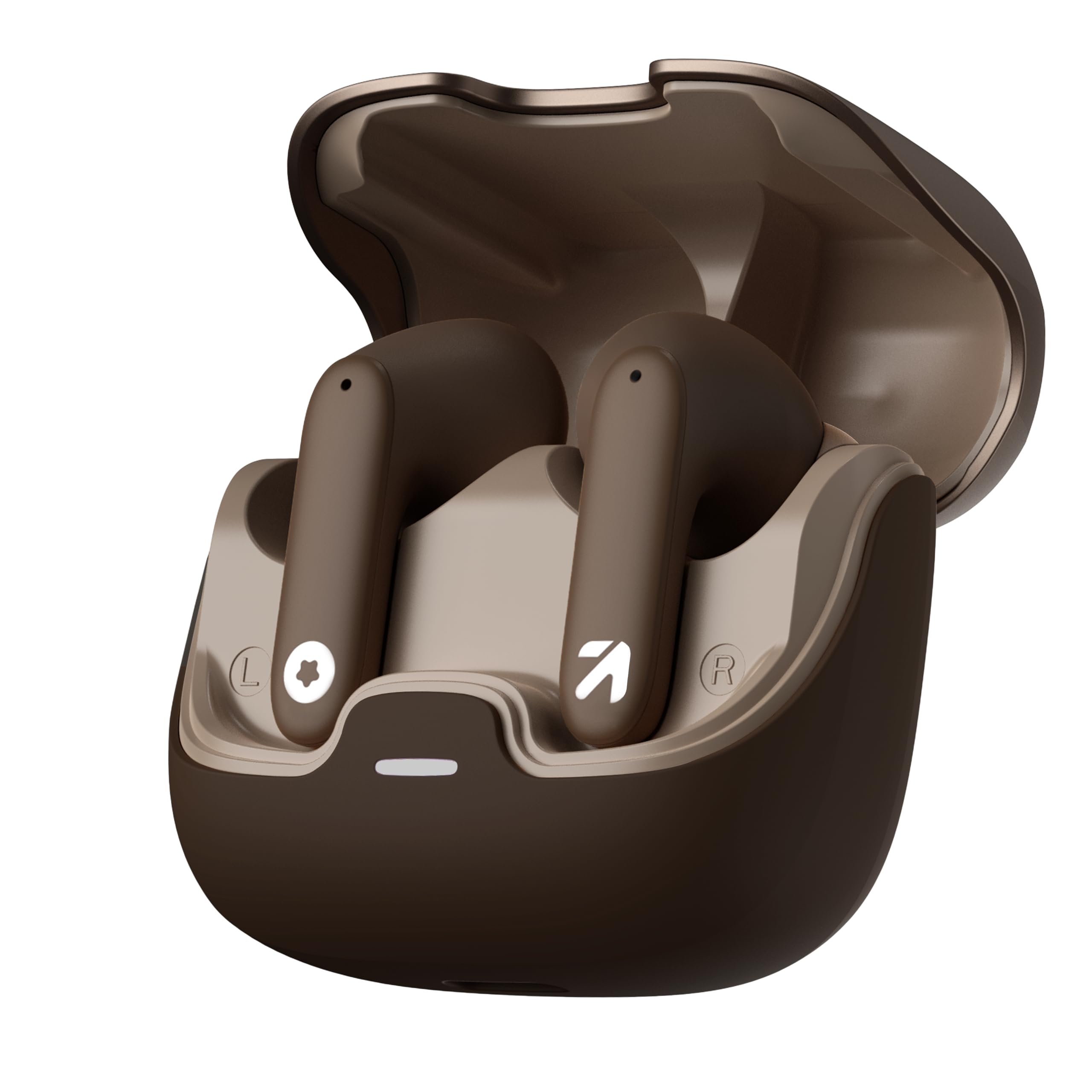 Boult Audio Z40 True Wireless in Ear Earbuds with 60H Playtime, Zen™ ENC Mic, Low Latency Gaming, Type-C Fast Charging, Made in India, 10mm Rich Bass Drivers, IPX5, Bluetooth 5.3 Ear Buds TWS (Brown)
