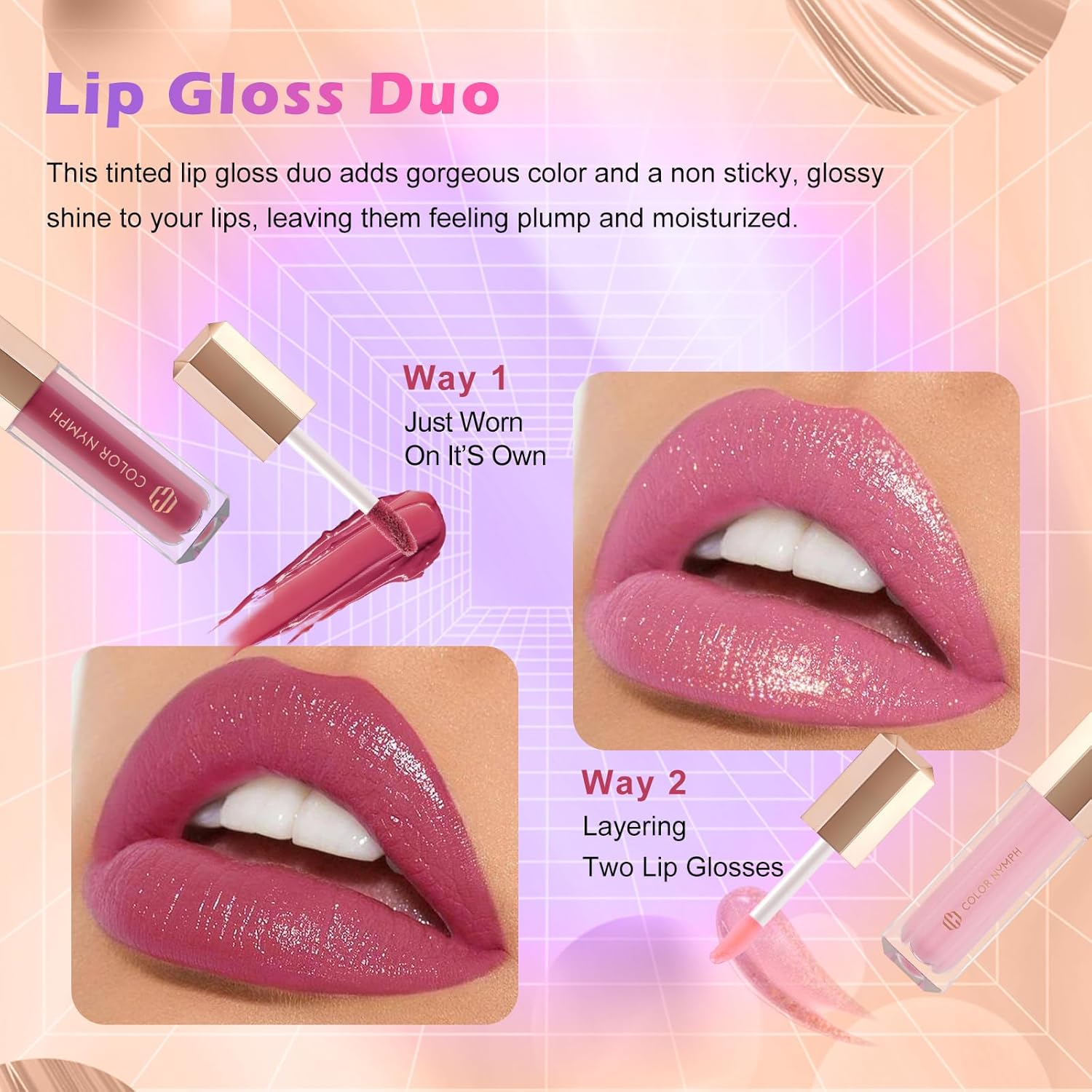 Color Nymph Girls Makeup Kit for Teen | Full Starter Cosmetics Makeup Set With Train Case | Included 32 Colors Eyeshadow, Bronzer, Contour Powder, Blush, Highlighter, Lip Gloss (Pink) - Image 7