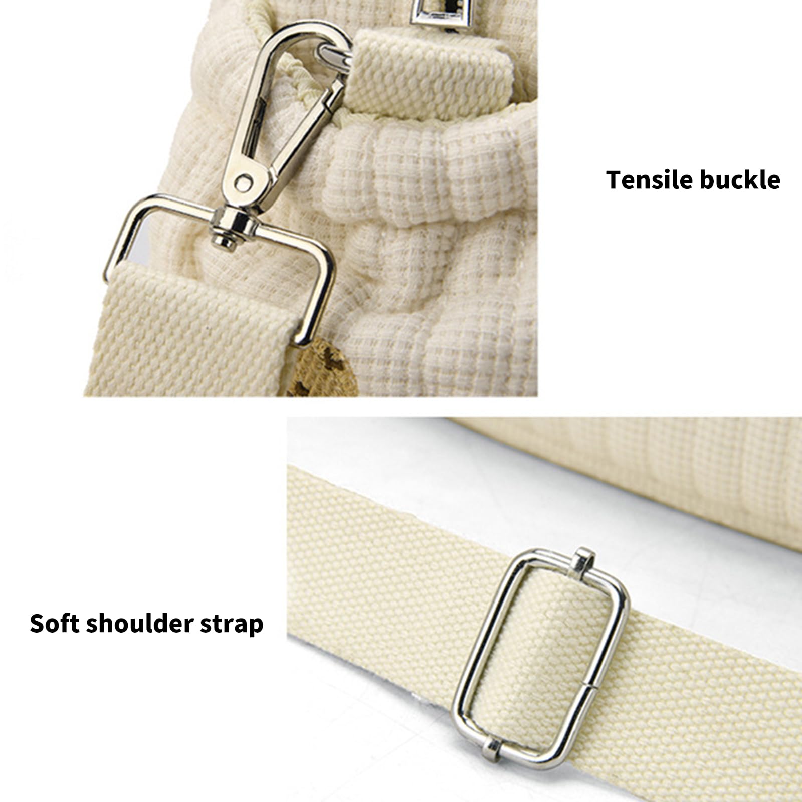 Bolsas de pañales para mamá, gran capacidad, almacenamiento de cosméticos, bolso para mujer, bolso de hombro, cochecito colgante, lino de algodón