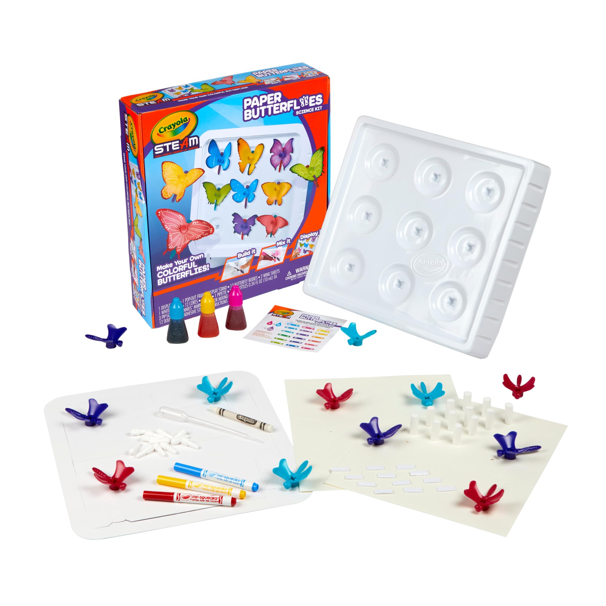 Crayola Paper Butterfly Science Kit STEAM Spielzeug Geschenk für Kinder Alter 7 8 9 10