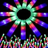 68 PCS LED Foam Glow Sticks Bulk, Glow in the Dark Party Supplies with 3 Modes Colorful Flashing, Neon Party Favors for Birthday, Wedding, Carnival, Concert, Halloween Glow Sticks