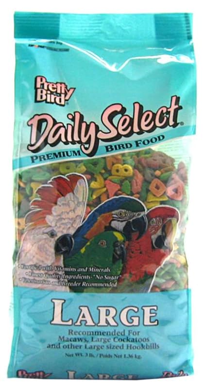 Alimento extrusado para aves grandes Pretty Bird Daily Select Multicolorido e Multiformato, 1,36 kg