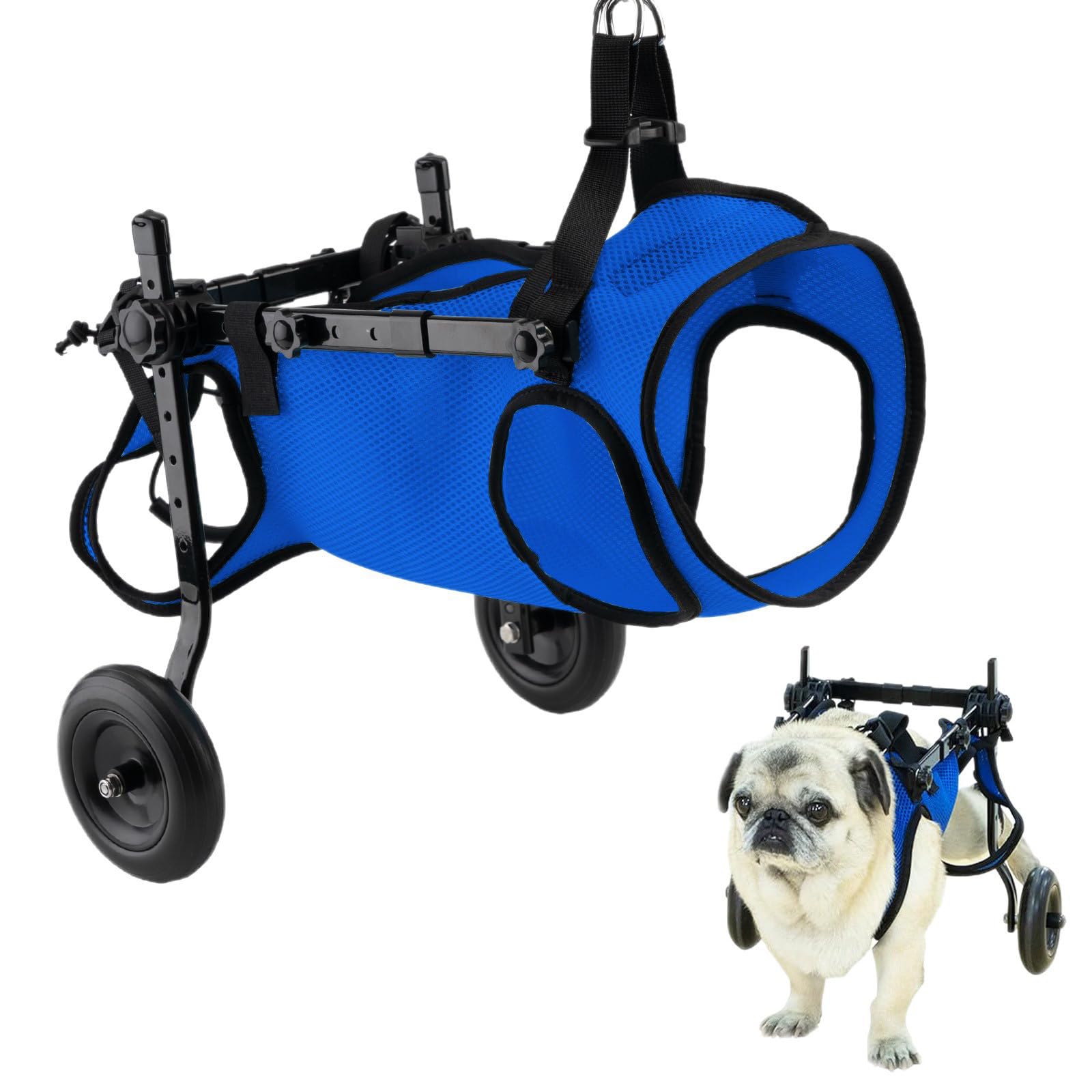 DJFYVAEIO Dog Wheelchair For Back Legs,Puppy Wheelchair,Xs/S/M,Suitable For 3-9kg,Breathable Fabric,Adjustable Body,Lightweight Mobility,For Disabled Small Dogs S