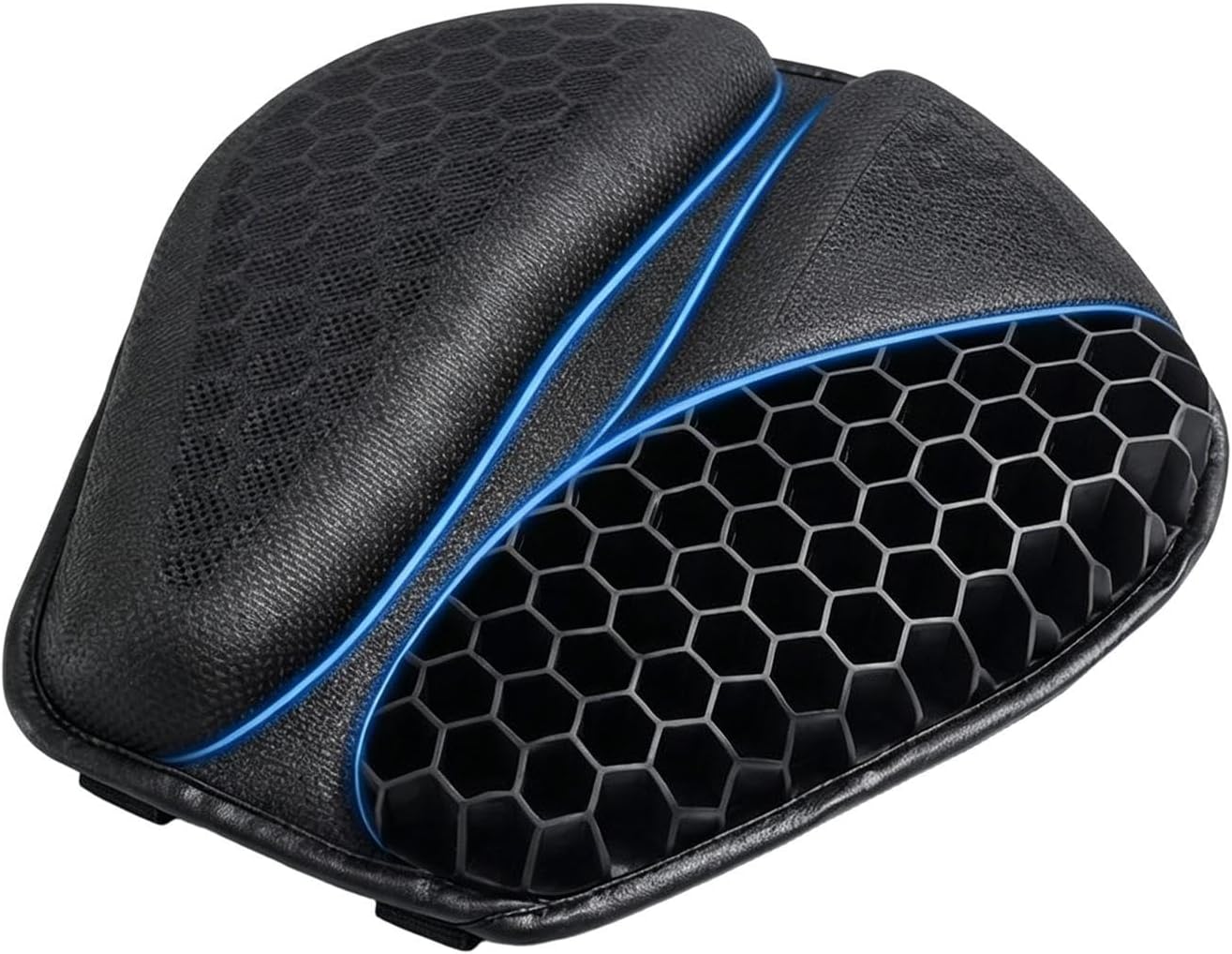 Motorcycle Seat Cushion, Enhanced Comfort Support, 21x31cm, 3D-Honeycomb Structure Shock Absorption Seats Pad, Ergonomic Seat Pad, Versatile Use, for Touring Adventure Commuting