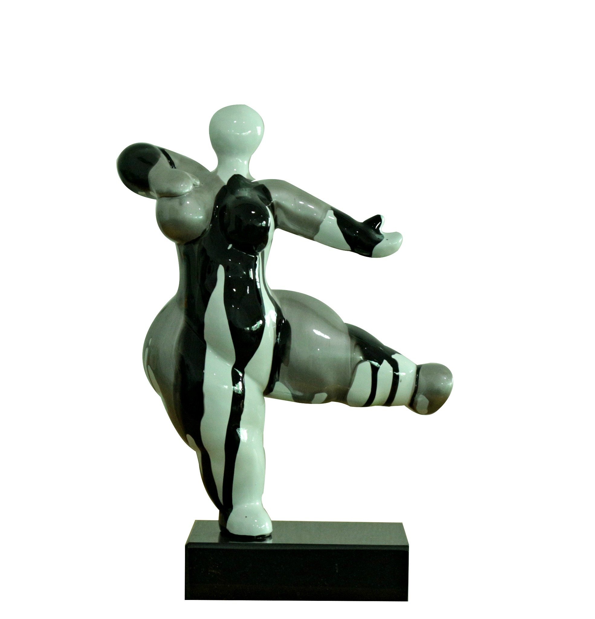 Meubletmoi Statuetta Donna Statua Ballerina Decorazione Grigia Nera Stile Pop Art – Oggetto Design Moderno