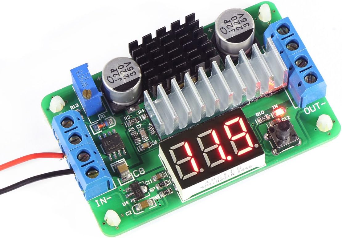Boost Converter, LTC187 DC Boost Converter 3.5-30V 100W Power Source Voltage Regulator 5V/12V Step Up Volt Module with Voltmeter Input/Output Alternate LED Display for Car Auto Motor Motorcycle, etc