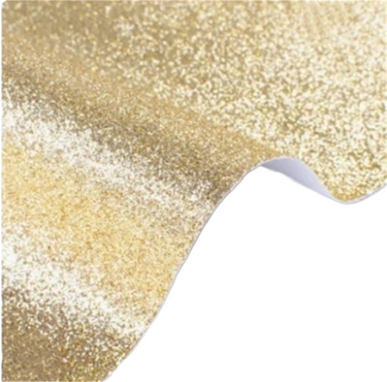 Tela de cuero artificial elástica de punto con purpurina para calzado y manualidades