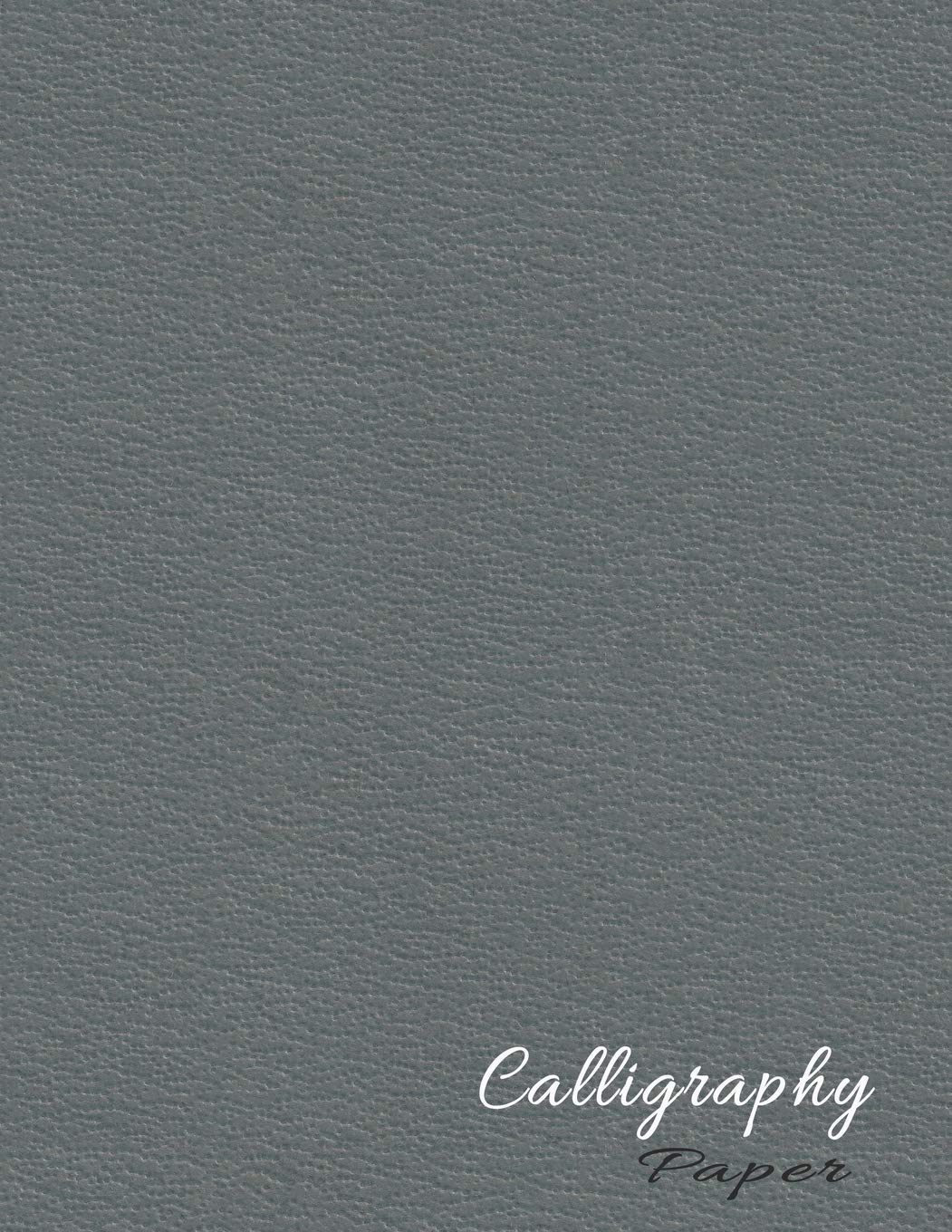 Cahier de calligraphie avec lignes inclinées et couverture grise minimaliste