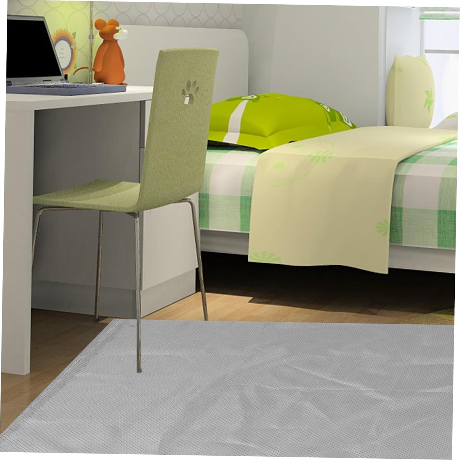 2pcs Non- Floor Carpet Liner Rug Supporter for Sofa and Cushion Skid Fabric for Use and Easy to Clean Gray