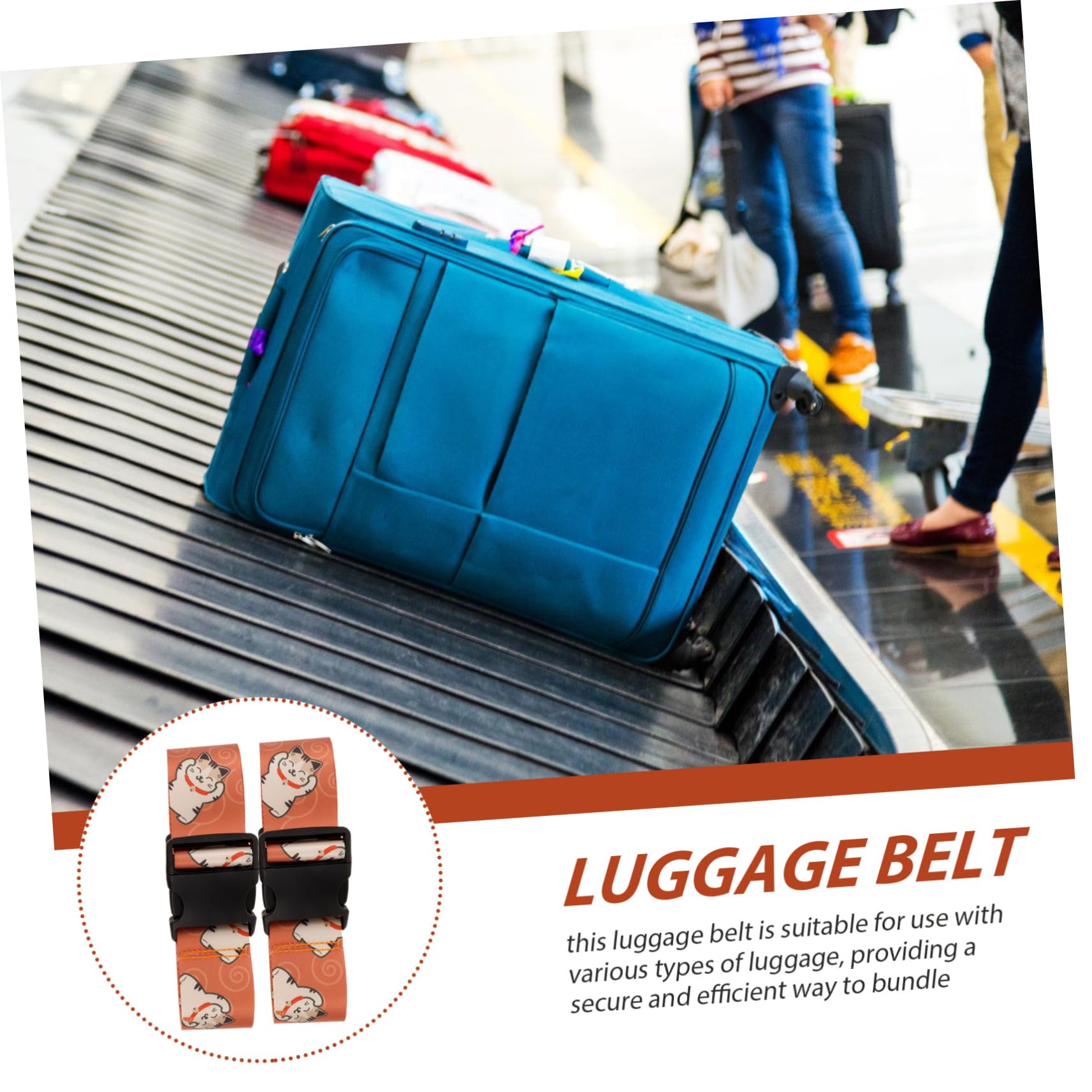 Healeved 5 Piezas Correas de Maleta Correas de Equipaje de Alta Estabilidad Correas de liberación rápida Suitcase Estuche portatodo Cinturones de Maleta Correa de Equipaje Equipaje