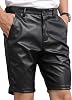 Wetlook Men Leather Shorts Lacquer Optics Short Pants Latex PU Underpants Leather Shorts Clubwear Vinyl Lingerie Shiny Pants Training Gym Dance Shorts