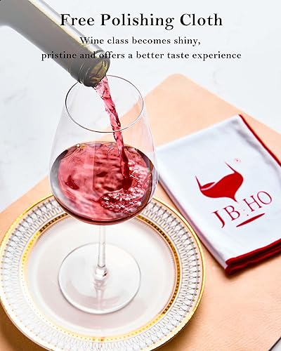 Miniatura 5 de JBHO Copas de vino de Burdeos de cristal sopladas a mano de estilo italiano, gran embalaje de regalo, copas de vino tinto sin plomo, vidrio