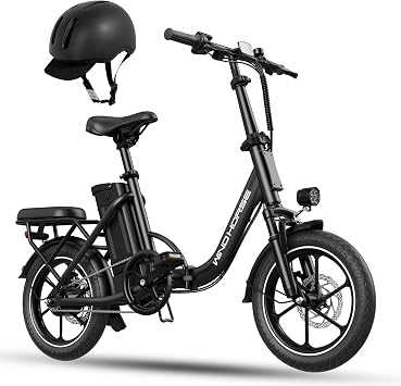 WINDHORSE 16" Folding Electric Bike for Adults, 630W Peak Motor, 20MPH, 1935 Miles Pedal Assist Range, LCD Display, Dual Disc Brakes, Removable Battery