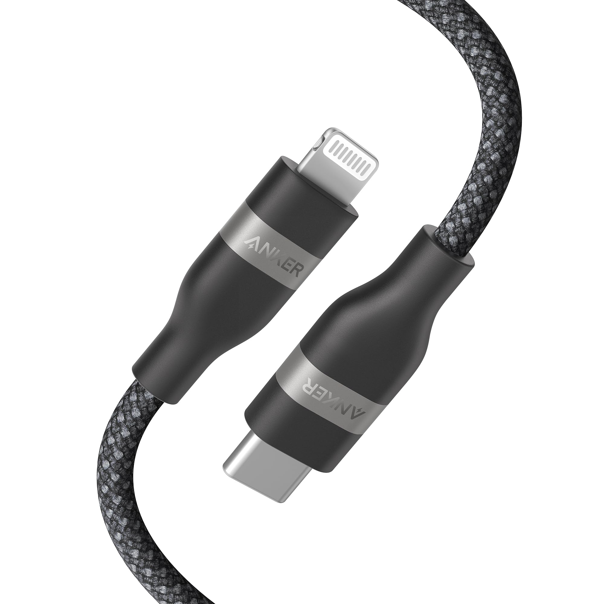 Anker USB C Lightning Kabel, Upcycled-Flechtgewebe USB C auf Lightning Kabel 90cm, ultra-schnelles Ladekabel für iPhone 14/13/12/11 Serie und mehr