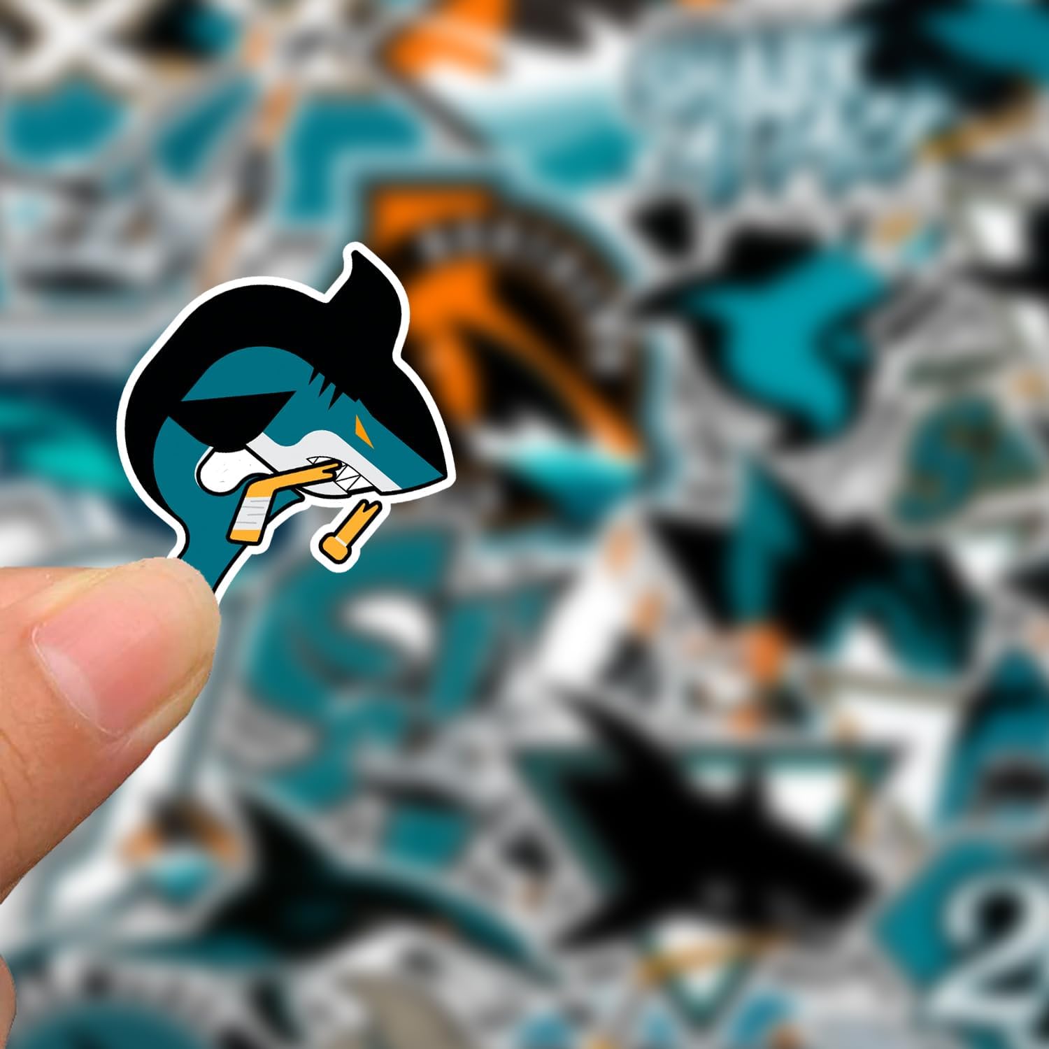 30 PCS San Jose American Sharks Hockey Stickers for Water Bottle, Laptop, Bicycle, Computer, Motorcycle, Travel Case, Car Decal Decoration Sticker - Image 2