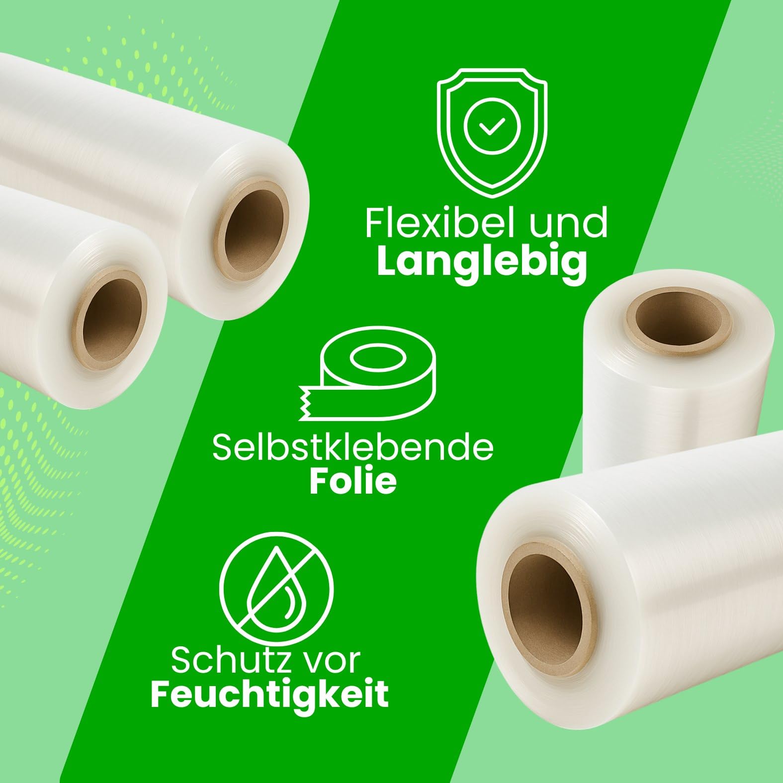 Stretchfolie transparent 500mmx1512m 17,5 kg Automatenstretchfolie