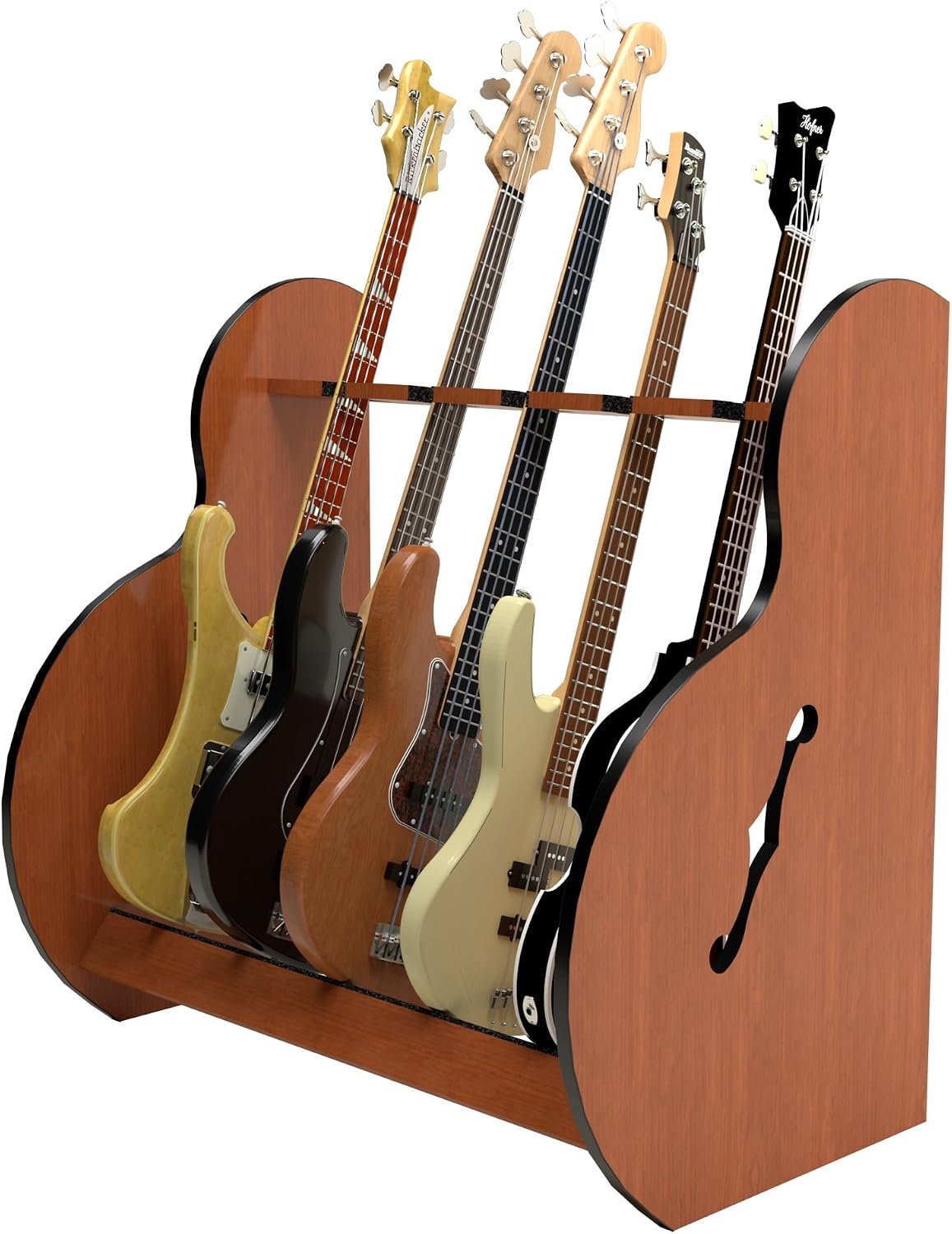 A&S Crafted Products 5 Guitar Stand for Acoustics & Electrics - The Session Standard | Nitro Safe Rack | Made in U.S.A.