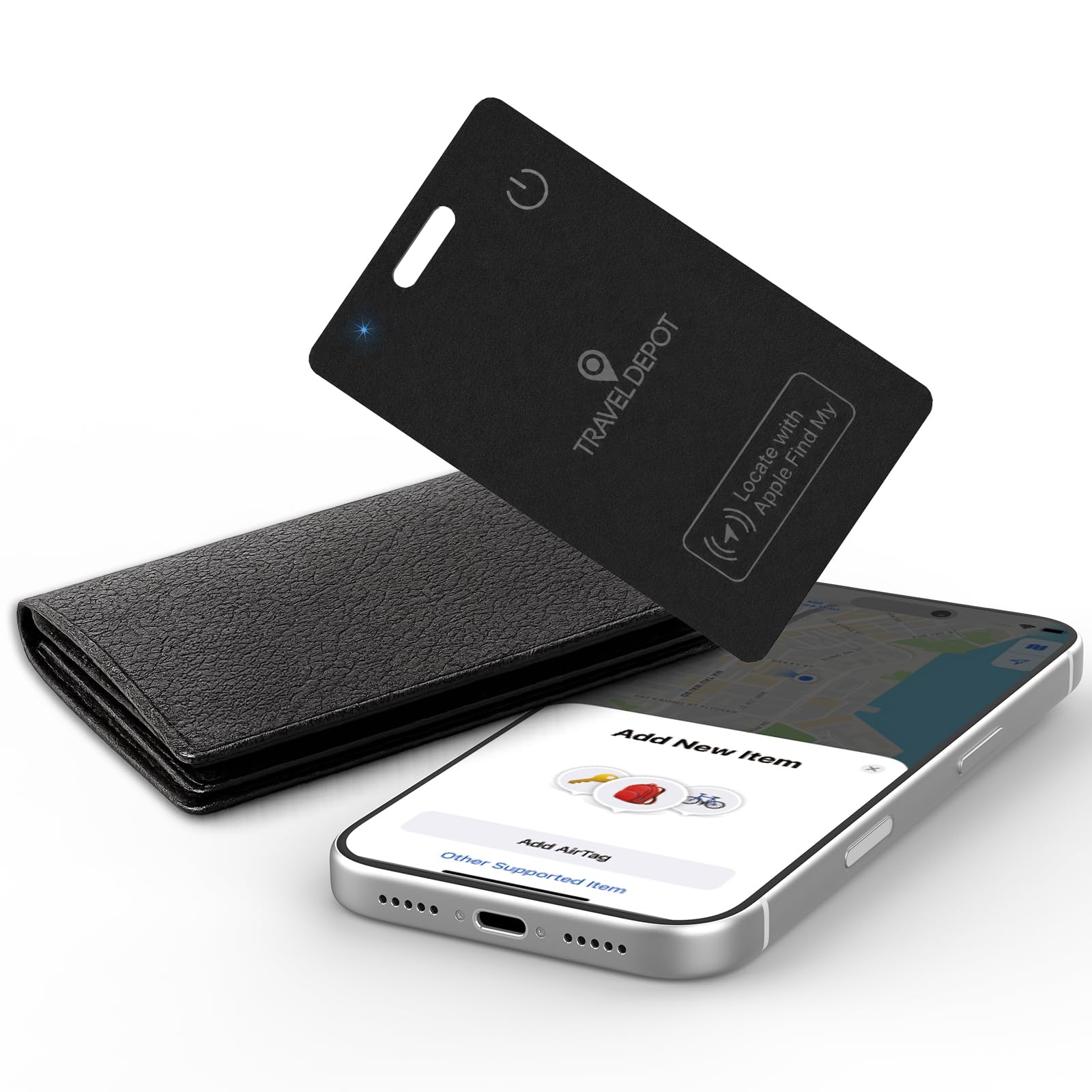 Wallet Tracker Card w/Wireless Charging, Rechargeable Thin Wallet Finder, Works w/Apple Find My (iOS Only), Item Finder for Luggage Tags, GPS Bluetooth Tracking Device, 80-100dB Alert-image-44