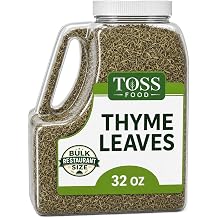 TOSS Dried Thyme Leaves, 32 OZ Bulk Seasoning for Cooking & Catering