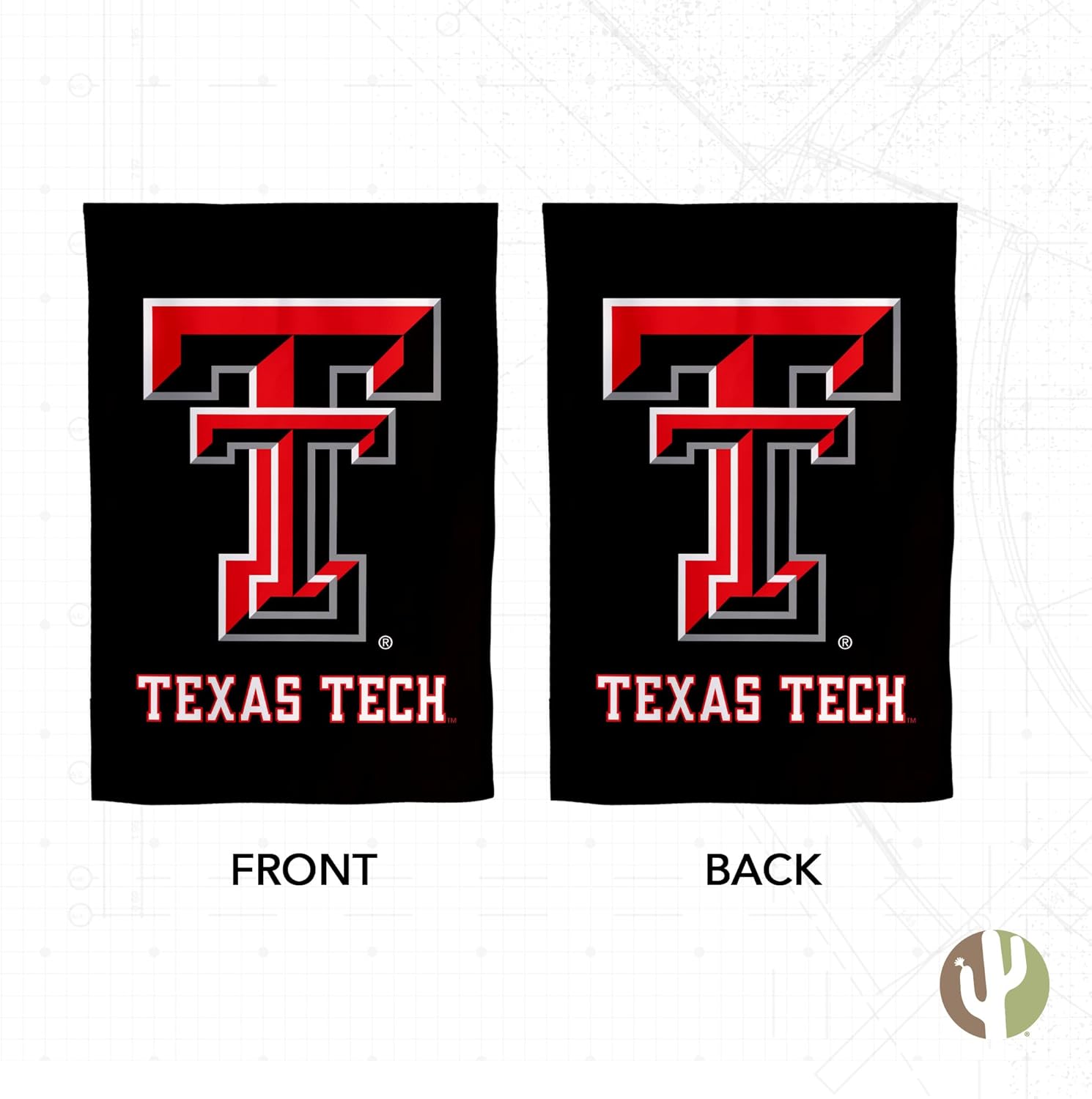 Desert Cactus Texas Tech University TTU Garden Flag – 19 x 12 inch Texas Tech Red Raiders Banner, For Outdoor Display and Events (Design G) - Image 2