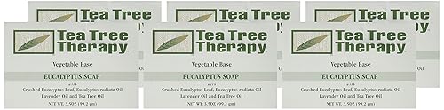 Miniatura 2 de Tea Tree Therapy Jabón en barra de base vegetal, eucalipto, 6 unidades