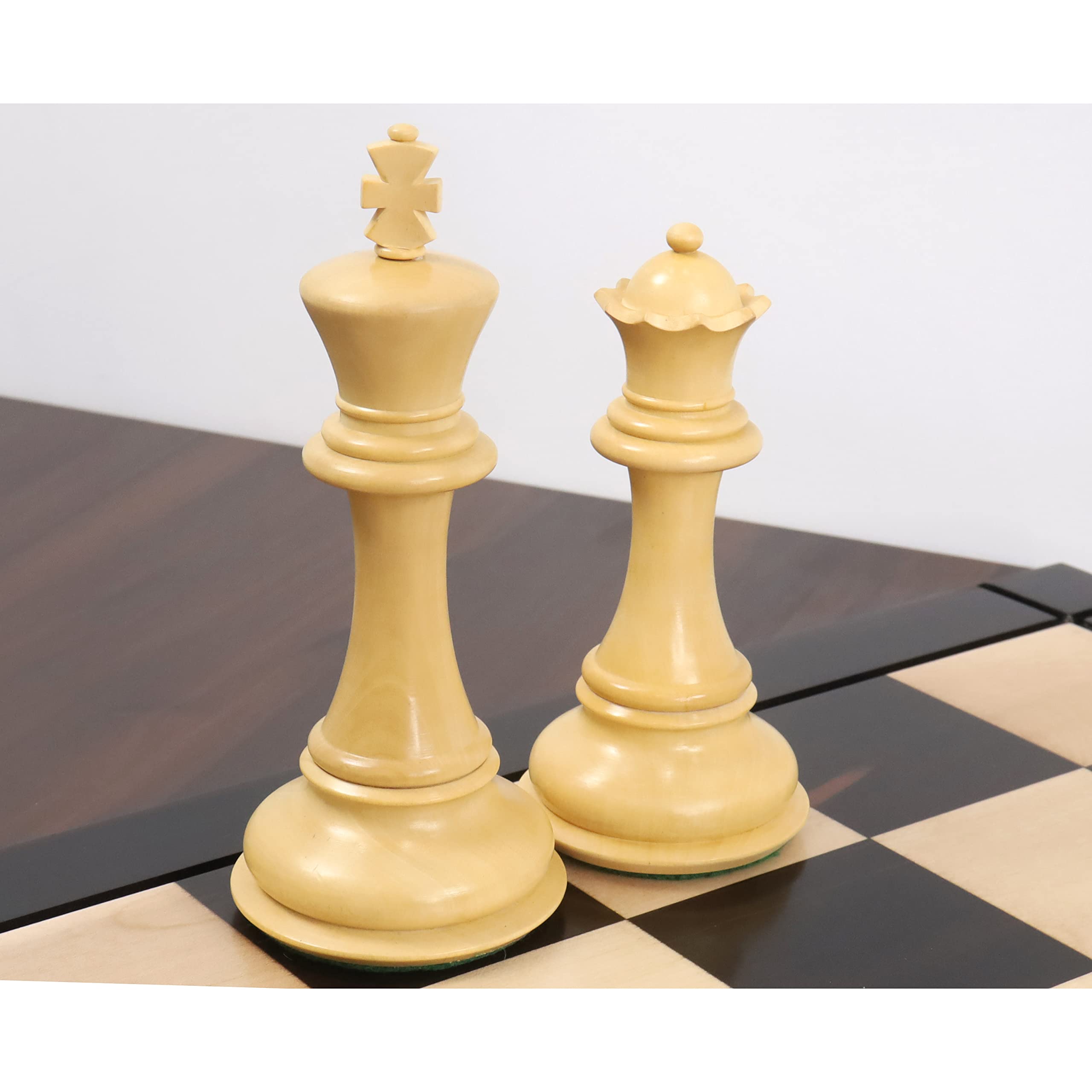 RoyalChessMall - Set di scacchi Jumbo Pro Staunton di lusso da 16 cm, in legno di ebano, peso triplo