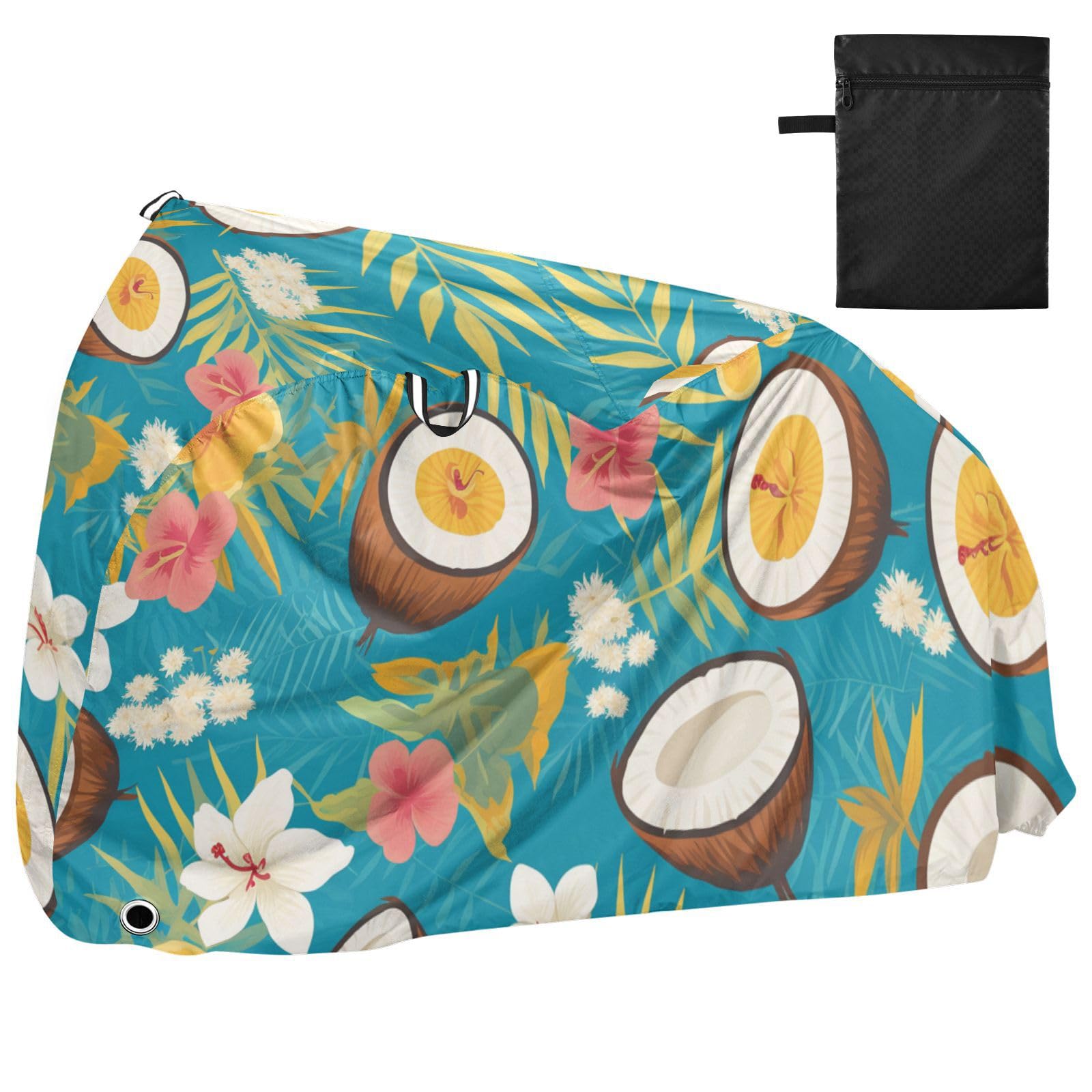 Housse de vélo d'extérieur imperméable avec trous de verrouillage pour intérieur et extérieur, convient à la plupart des protections pour vélo d'appartement