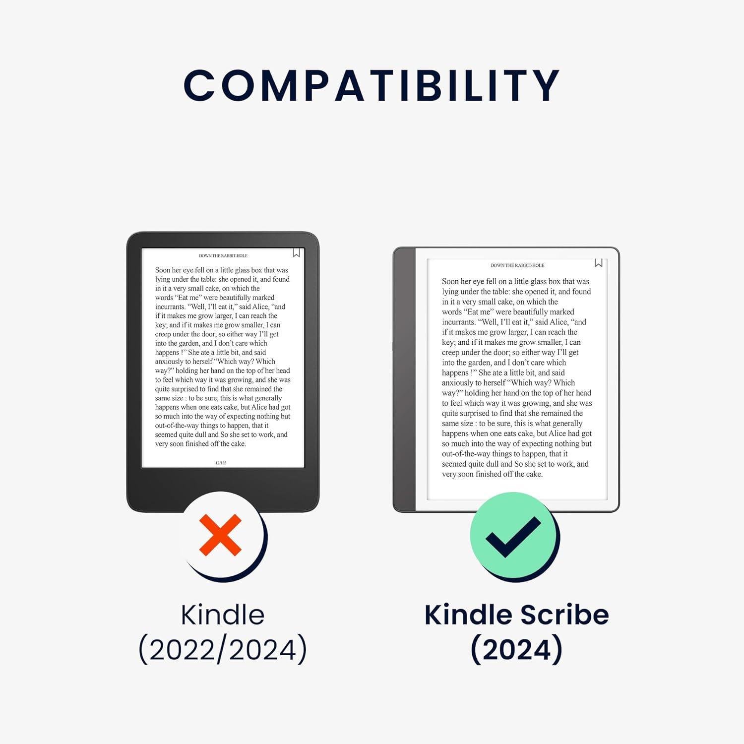 kwmobile Case Compatible with Amazon Kindle Scribe (2024) Case - eReader Cover - Cats Orange/Black/White