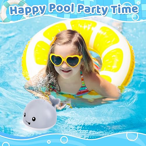 Miniatura 10 de Juguetes de baño para bebés mejorados 2023, 1500 mAh, juguetes de baño recargables con doble capa impermeable, juguete para bañera de agua con