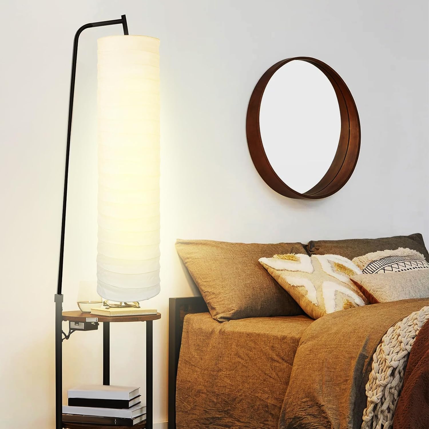 Paper Lamp Shade, Floor Lamp Shade, Rice Paper Lampshade, 37.4 X 8.66 in Floor Light Cover Replacement for Living Room Home Hotel Bedside Desk