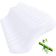 BUDERMMY Bamboo Rayon Thin No Show Socks for Men, 5 Pairs Invisible with Non-Slip Grip, Mens Breathable Low Cut 9-11 12-14