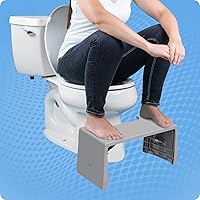 Vista 11 de Squatty Potty Porta Traveler Taburete plegable de inodoro para viajes, 7" de altura, gris