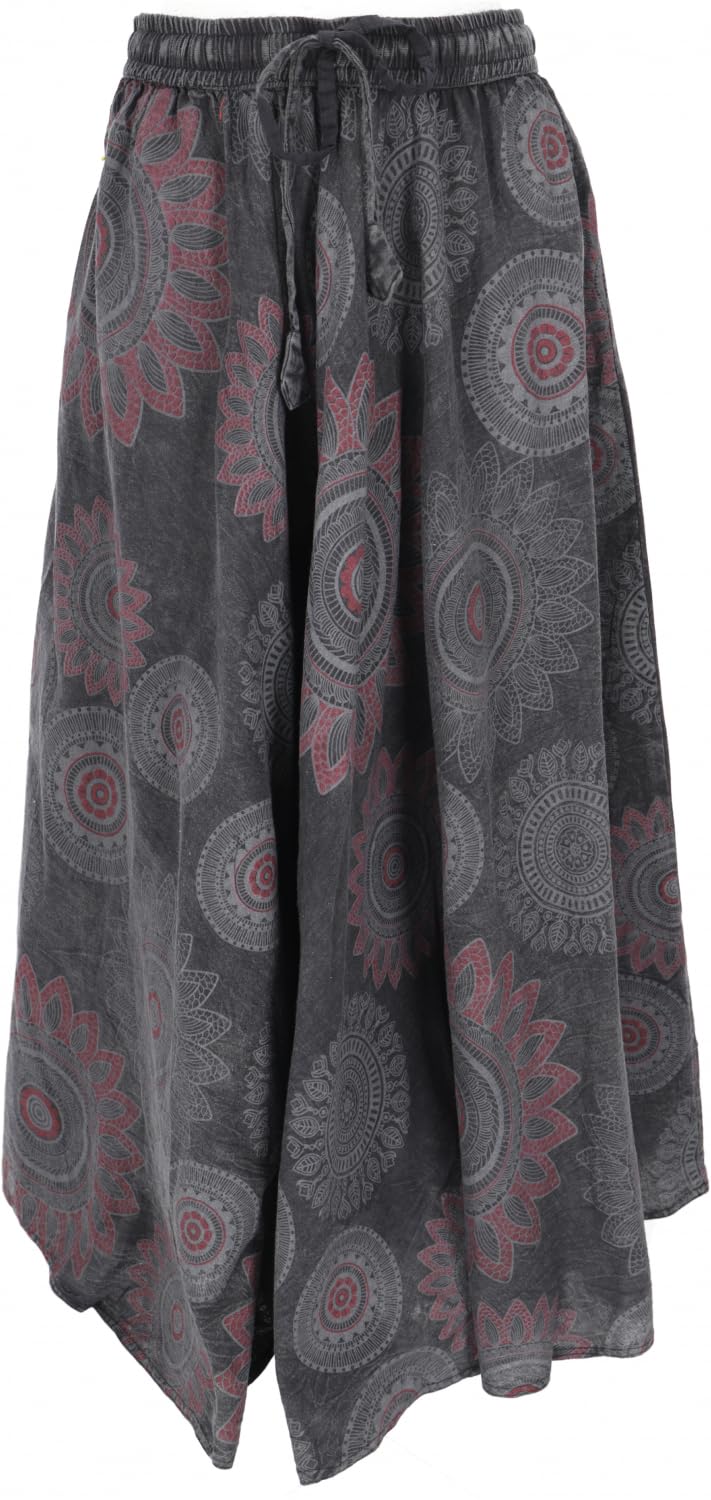 GURU SHOP Falda larga Stonewash para mujer, azul, algodón, talla: 38, faldas, ropa alternativa