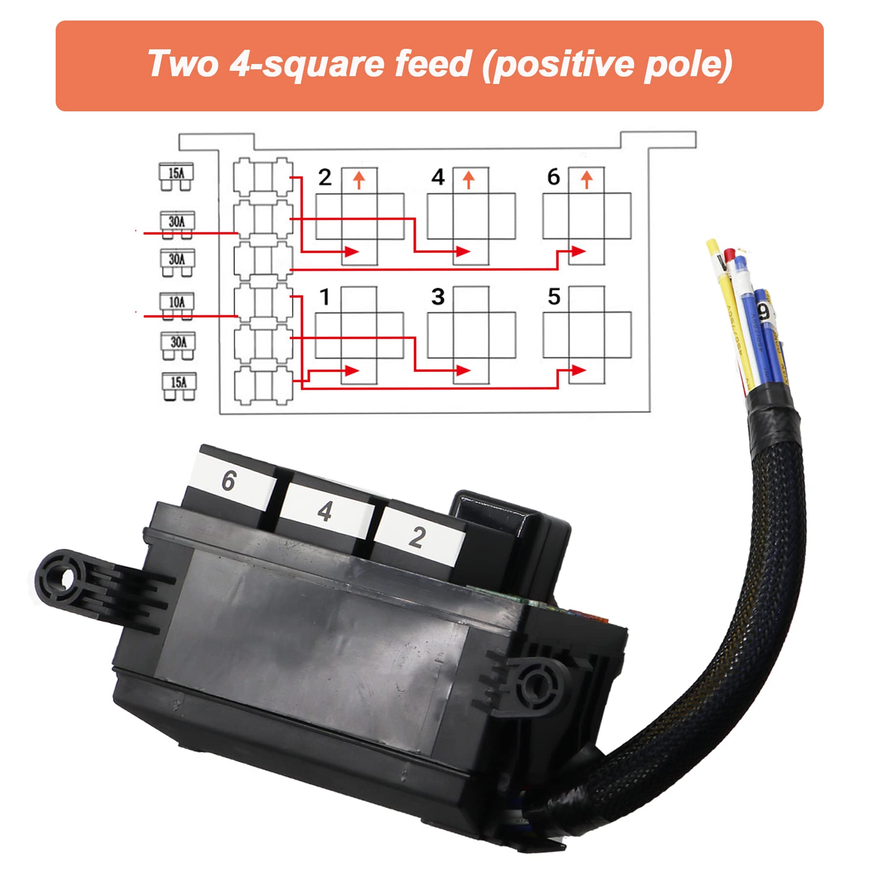 Amazon.co.jp: LEKZIETU12V リレーヒューズボックス 配線済み 自動車用