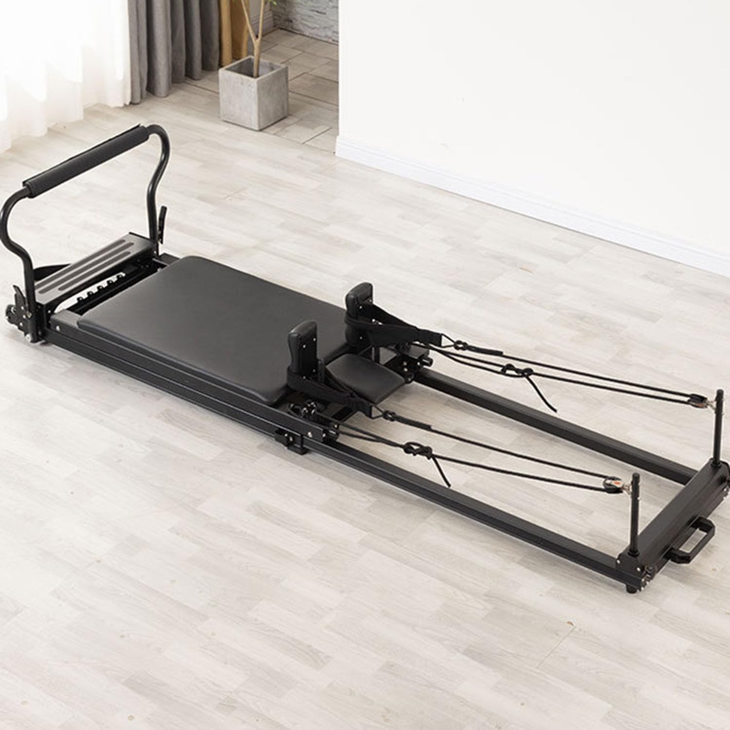 DJXIK Pilates Equipment Multi-Function Sliding Aluminum Alloy Black Yoga Pilates Core Bed
