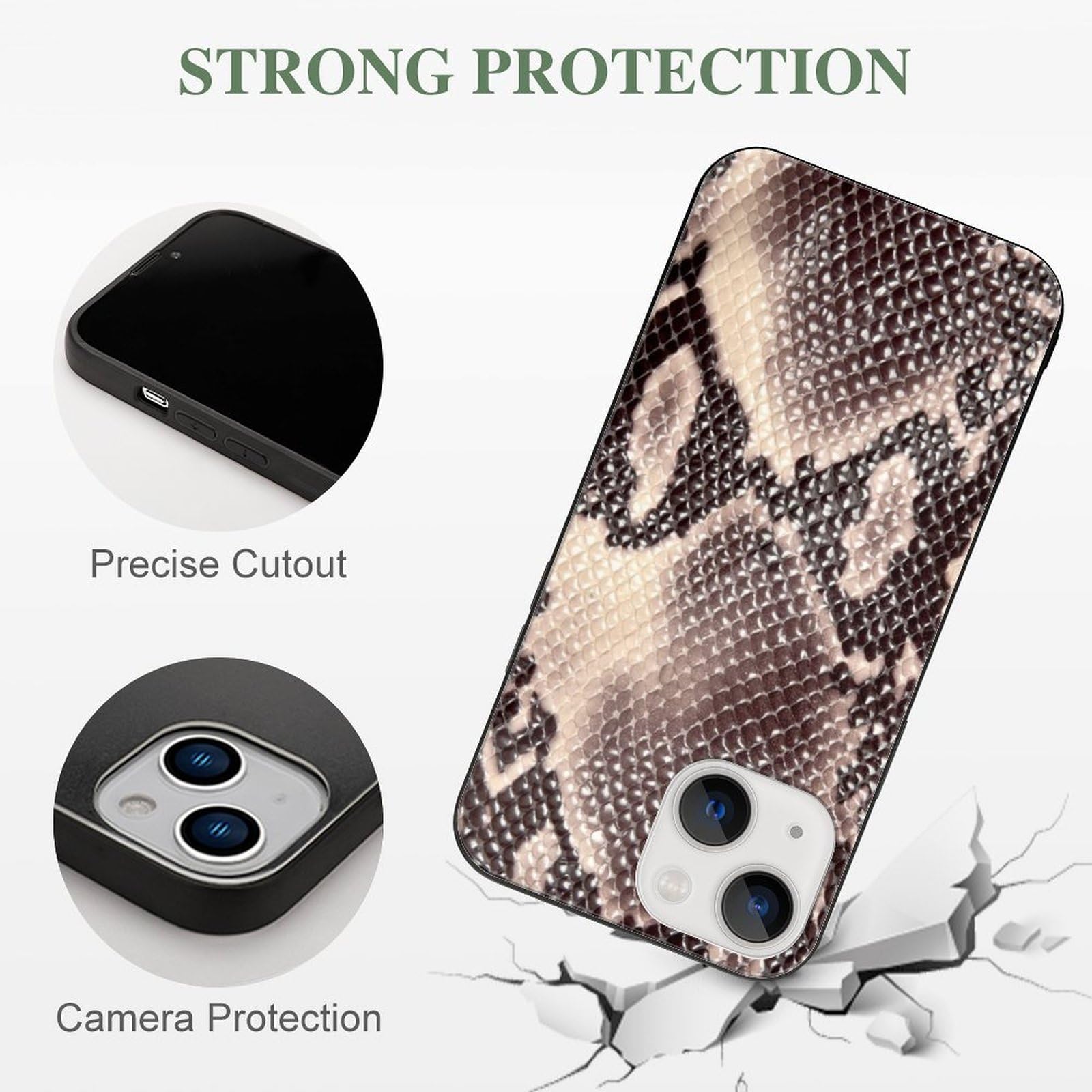 Amazon.co.jp: 蛇皮の模様 ヘビ柄 蛇紋 (3) スマホケース iPhone