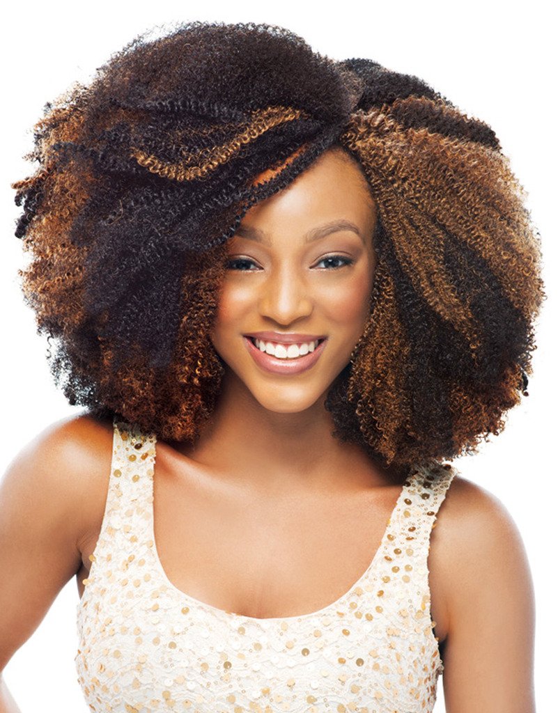 Janet Collection Afro Twist Marley Braid Crochet Hair 4 Pack (#2)