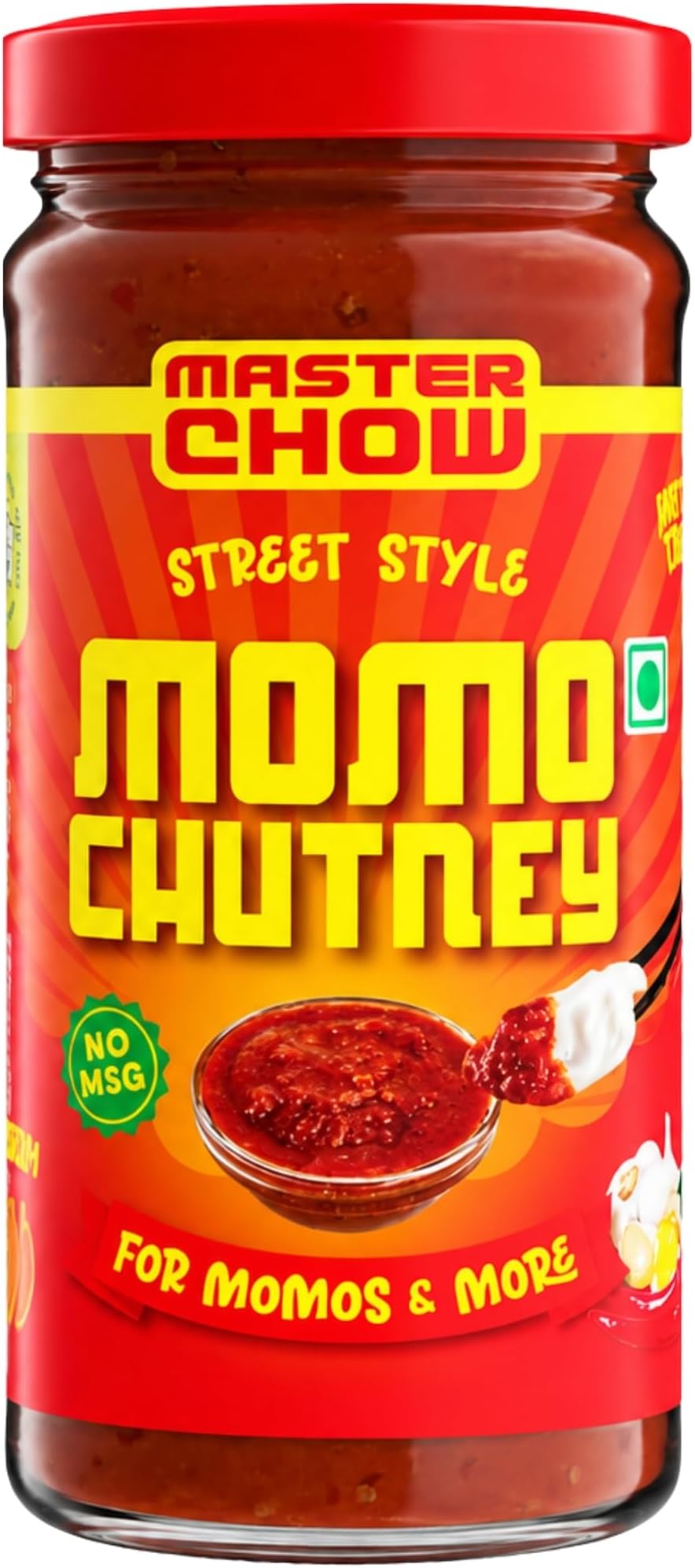 MasterChow Momo Chutney (250g) | Street Style Momos Chutney - Spicy Dipping Sauce | Made with Garlic & Red Chillies | The OG hot sauces