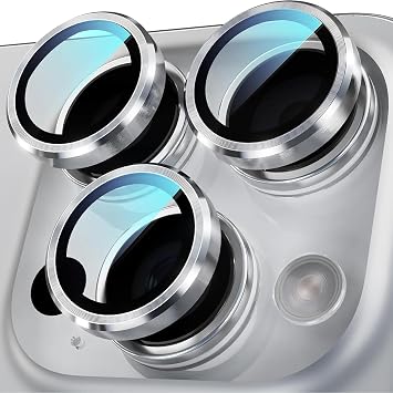 Enfein iPhone 17 Pro / 17 Pro Max İle Uyumlu CmCov Kamera Lens Koruyucu Kolay Tak Çıkar Ergonomik İnce Tasarım Kırılma Ve Çizilme Önleyici Silver