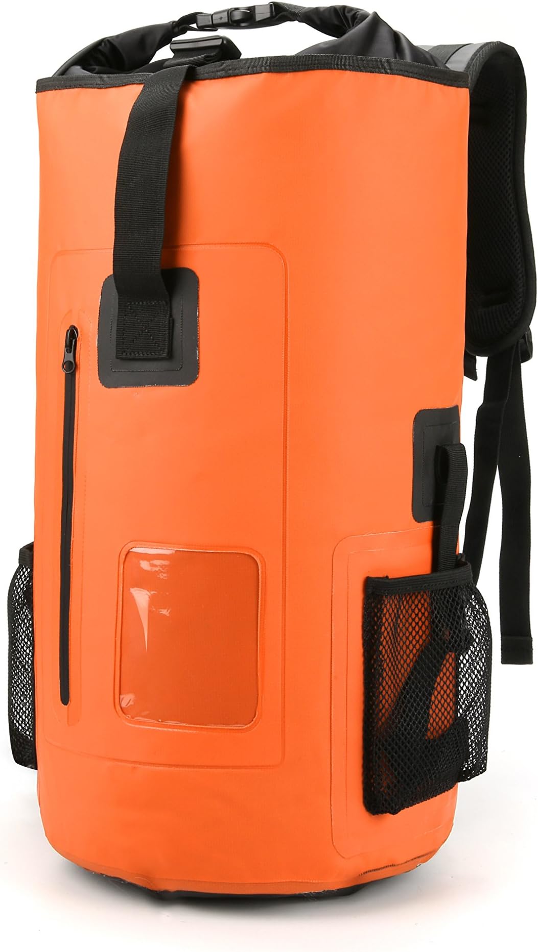 Roll Top Lightweight 30L Waterproof Rucksack Backpack Dry Bags Pack Sack Reflective for Bike Fishing Cycling Sport Swimming Outdoor Camping Bag (Orange)