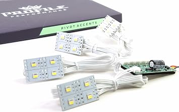 Morimoto Profile Performance Pivot, 12 pc Sequential Switchback, White & Amber Chips on Aluminum Board 1x LED163-12