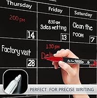 Vista 132 de J&J worldwide Glass Whiteboard Yearly Calendar - 35" X 47" Large Wall Whitrboard - White Board Dry Erase Planner for Wall Home, School, Office