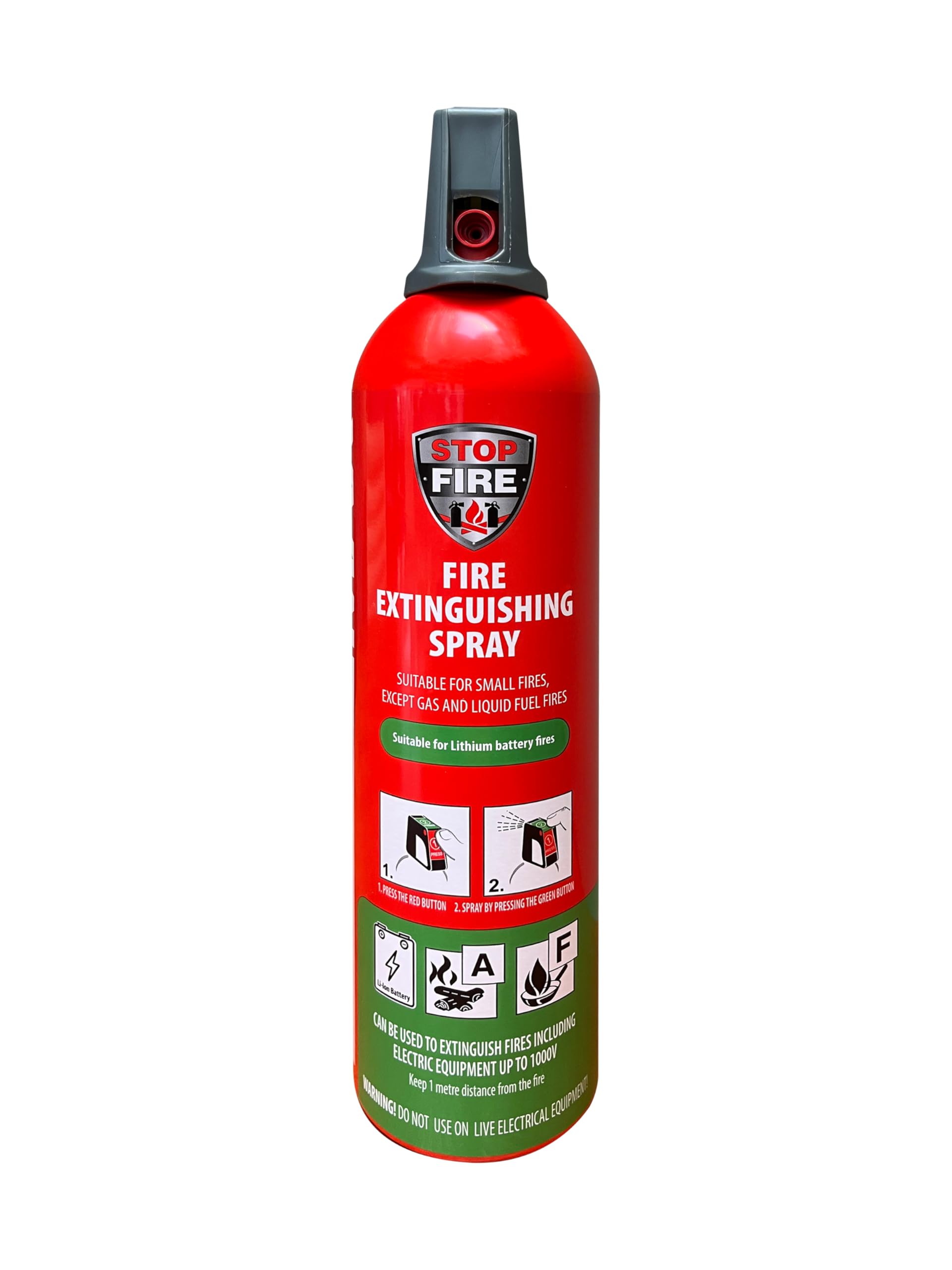 IWH Vertriebs GmbH IWH Premium Lithium Feuerlöschspray STOPFIRE Reinold Max Autofeuerlöscher 1 x 750ml für Lithium Batterien & Akkus